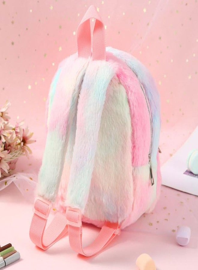 Luxula Small Soft Plush Unicorn Backpack Animal Cartoon Toddler Nursery Bag Mini School Bags for Baby and Little Girls (1 Pc) (Multicolor) - Image 2