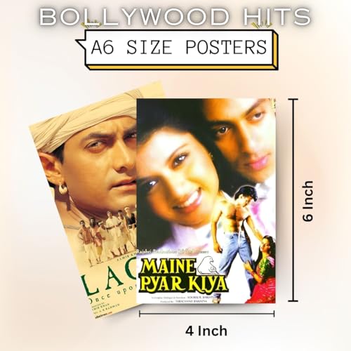 Posters Inc Bollywood Posters Pack of 54 | 4x6 Inch Aesthetic Wall Art for Bedroom, Living Room & Gym | Home Decor Items, Collage Art Kit, Gifts for Women & Friends | 300 GSM Paper - Image 5