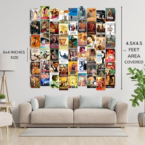 Posters Inc Bollywood Posters Pack of 54 | 4x6 Inch Aesthetic Wall Art for Bedroom, Living Room & Gym | Home Decor Items, Collage Art Kit, Gifts for Women & Friends | 300 GSM Paper - Image 3