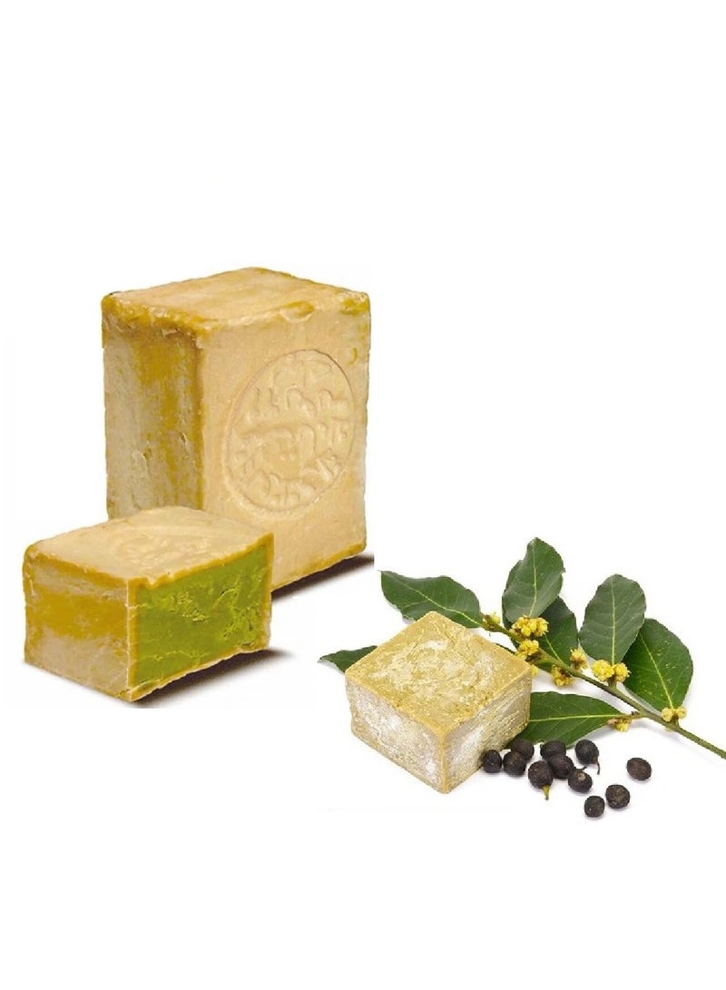 Generic Natural Aleppo Laurel Soap Cube Handmade From Natural Ingredients Useful For Skin Care Rich In Olive And Laurel Oils Suitable For Bathing Washing Body Face Hands Hair Free Of Perfume Foaming Materials  - Image 1