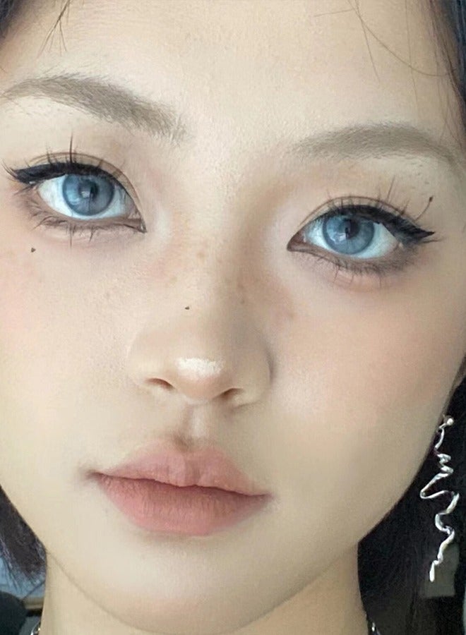 Mill Creek color contact lenses 14.2MM hydrogel lenses can be used for 12 months 1 pair of 2 blue glasses - Image 4