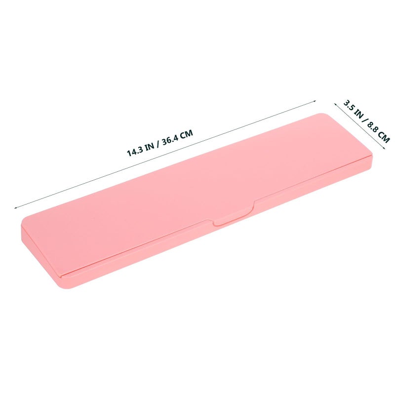 Pink Plastic Keyboard Wrist Rest With Pencil Organizer And Hard Stand For Desk - Image 3