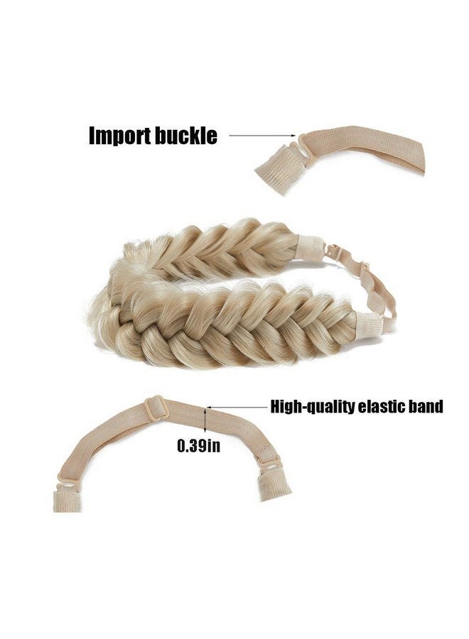 TOECWEGR Synthetic Hair Braided Headband Classic Wide Strands Wedding Disorderly Fluffy Braids Wig Band Women Beauty Accessory - Image 5