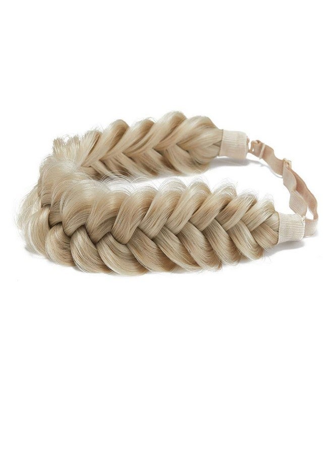 TOECWEGR Synthetic Hair Braided Headband Classic Wide Strands Wedding Disorderly Fluffy Braids Wig Band Women Beauty Accessory - Image 2