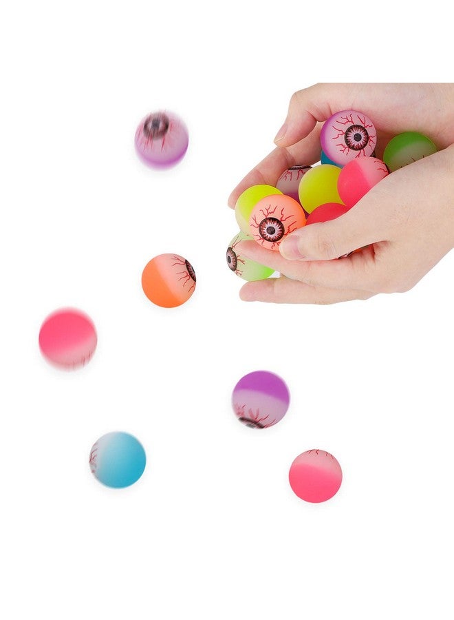 Elcoho 12 Pieces Halloween Bouncing Balls Glow In The Dark Bouncing Eyeballs Halloween Theme Eyeballs For Halloween Favor Supplies - Image 5