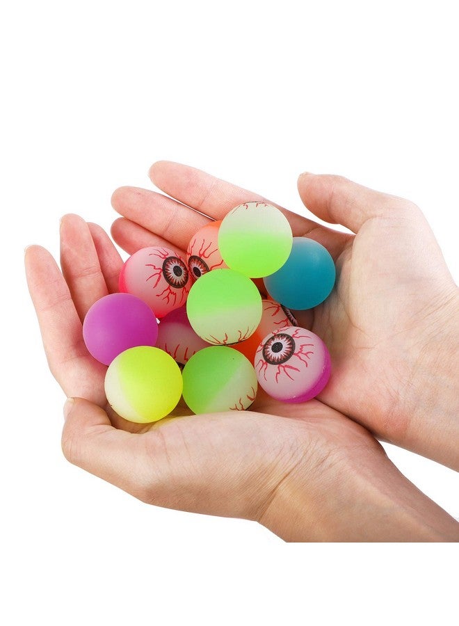 Elcoho 12 Pieces Halloween Bouncing Balls Glow In The Dark Bouncing Eyeballs Halloween Theme Eyeballs For Halloween Favor Supplies - Image 4