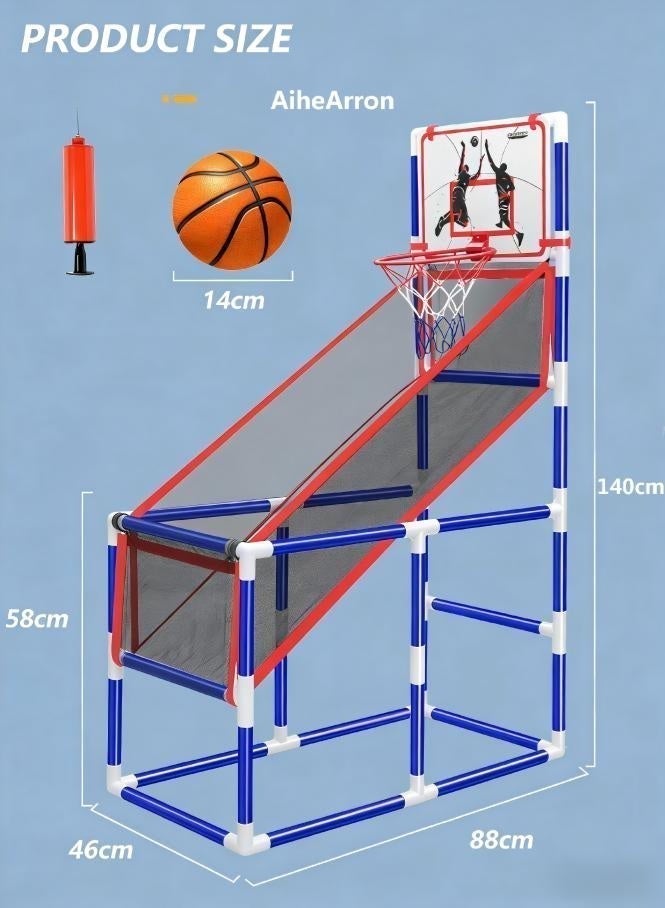AiheArron Arcade Basketball Game Set for Kids, Ajustable Height Toddler Basketball Hoop with 8 Balls Indoor and Outdoor Sports Toys Gifts for Boys Girls Aged 3-4 5-6 7-12 Years Old - Image 2
