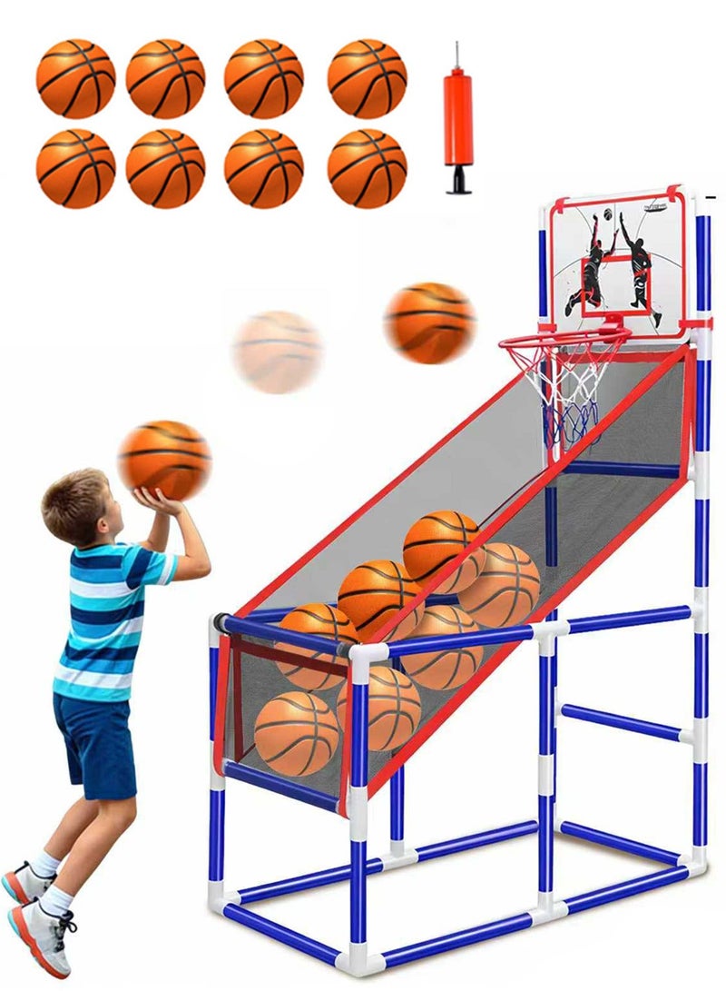 AiheArron Arcade Basketball Game Set for Kids, Ajustable Height Toddler Basketball Hoop with 8 Balls Indoor and Outdoor Sports Toys Gifts for Boys Girls Aged 3-4 5-6 7-12 Years Old - Image 1