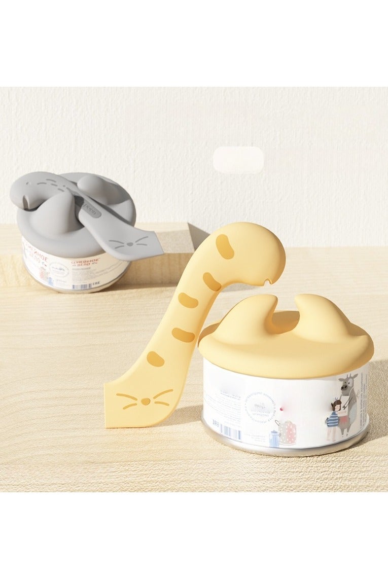 2 Pack Multifunctional Pet Food Can Lid and Spoon Set - Image 1