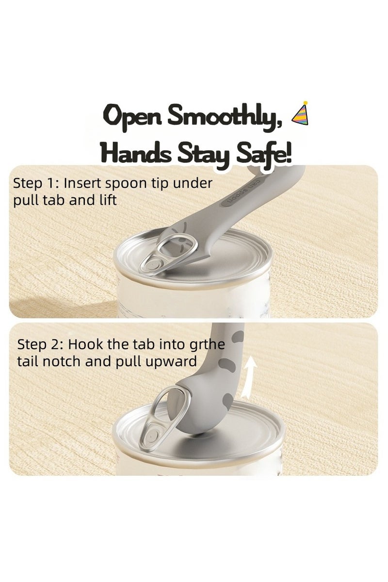 2 Pack Multifunctional Pet Food Can Lid and Spoon Set - Image 3