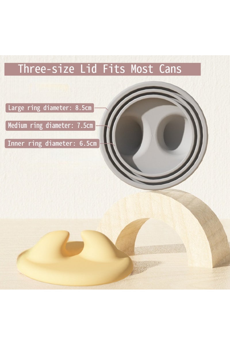 2 Pack Multifunctional Pet Food Can Lid and Spoon Set - Image 4