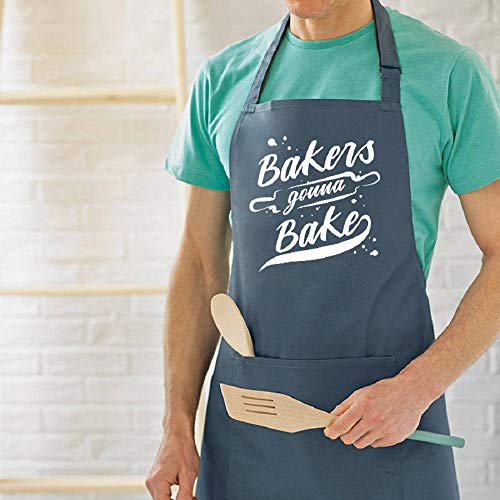 Saukore Funny Baking Aprons for Women Men, Cute Baking Gifts for Bakers, Kitchen Cooking Apron with 2 Pockets, Birthday Housewarming Gifts for Mom Wife Husband Dad Son Sister Daughter - Image 4