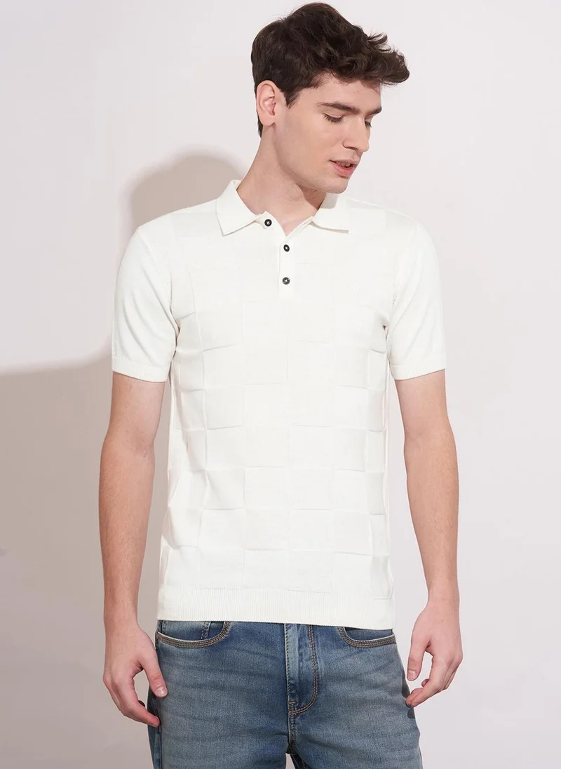 Being Human Self Design Polo Neck Regular Fit T-shirt