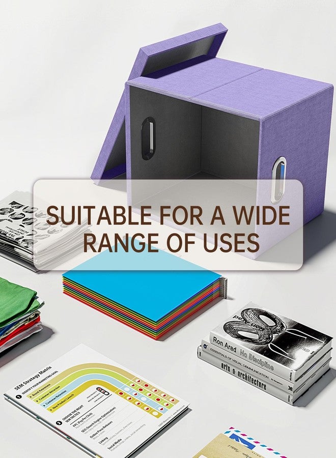 Oterri File Organizer, File Box, File Cabinet for Letter File Folder Storage, Hanging File Organizer for Office/Decor/Home,Document Organizer, 1 Pack, Lavender-Box Only - Image 5