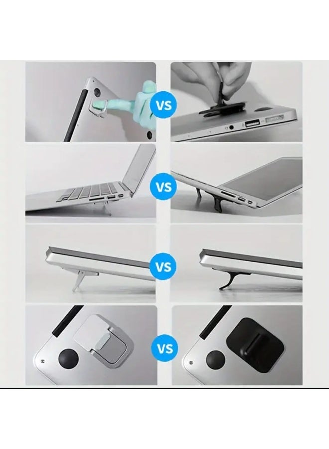 LDQ Portable Foldable Laptop Stand – Adjustable Height, Invisible Adhesive Bracket, Ergonomic & Durable ABS Design, Compact and Sturdy - Image 5