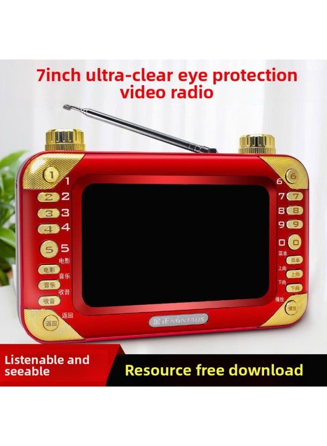 Jinzheng Elderly Radio Singing And Watching Machine High-definition Video Player Rechargeable Card Singing Free Shipping-Color:9 Fashion Version + 64G Video Card-Capacity:Official Standard - Image 2