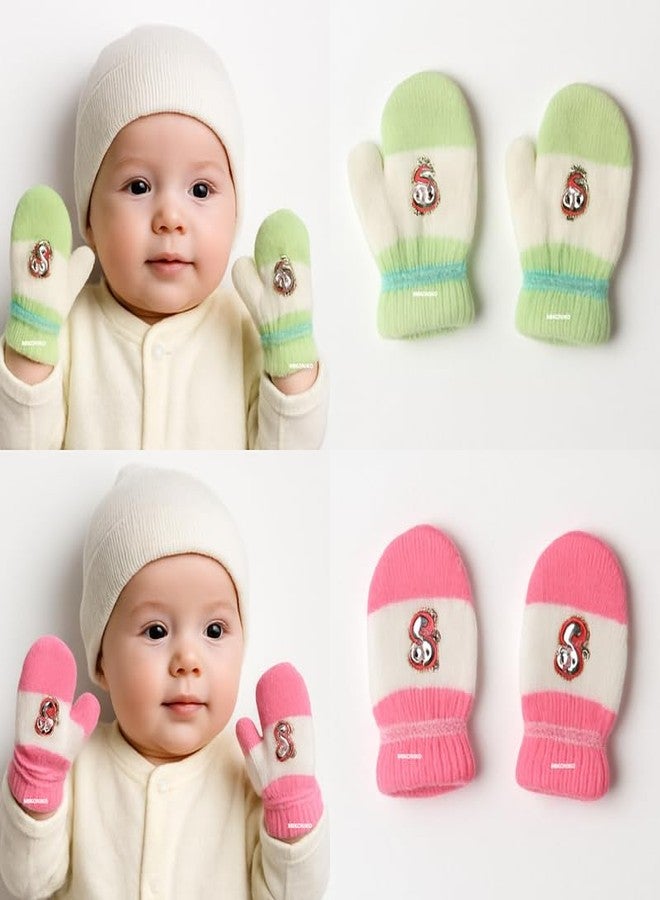 MIKONIKO Baby Gloves Winter Warm Knitted Mittens for Kids | Lovely Soft Mutthi Gloves |Pack of 6 Pairs,6-12 Months - Image 2