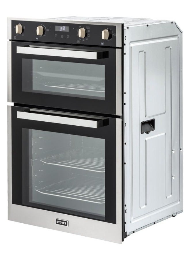 Stoves ST BI902MFCT 90cm Built-In Electric Double Oven, Stainless Steel Wall Mount, Under Counter Integrated Twin Oven with Grill - Image 3