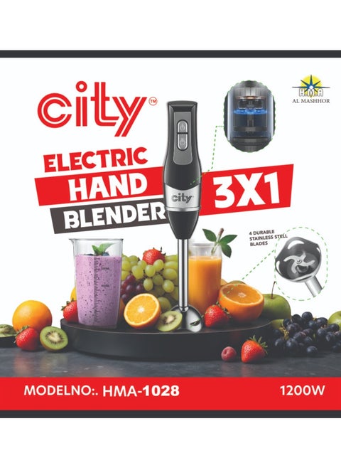 خلاط يدوي  3 في 1 هاند بلندر/ سرعات/ 1200 وات(HMA-1028)