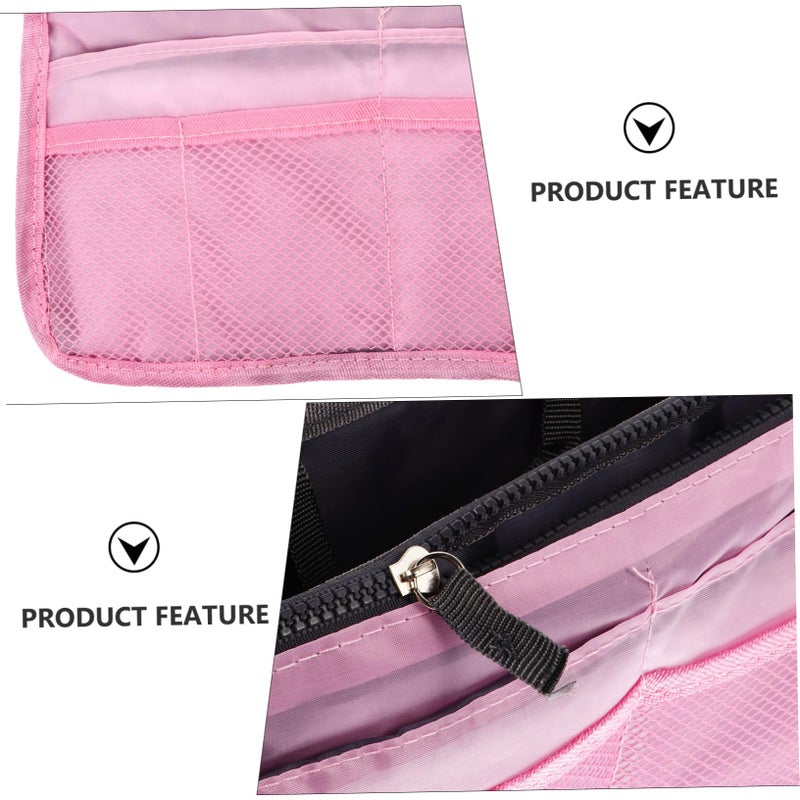 Large Capacity Pink Travel Toiletry Bag TSA Approved Storage Pouch Handbag Liner - Image 5