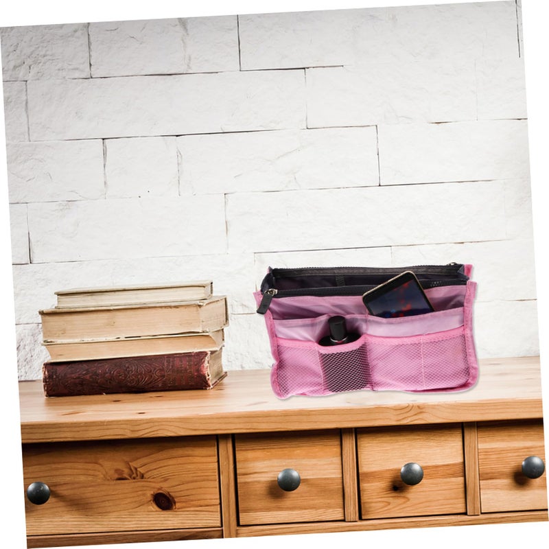 Large Capacity Pink Travel Toiletry Bag TSA Approved Storage Pouch Handbag Liner - Image 3