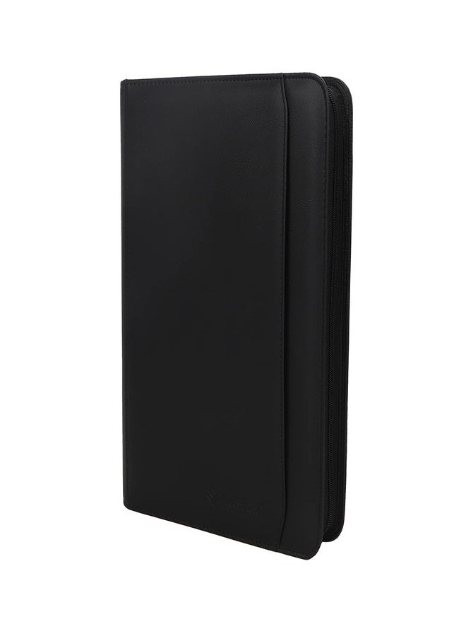Freeprint Business Portfolio with Zipper 3 Ring Binder Organizer - PU Leather Folder Padfolio Document Organizer with Solar Calculator,Writing Pad - Image 5