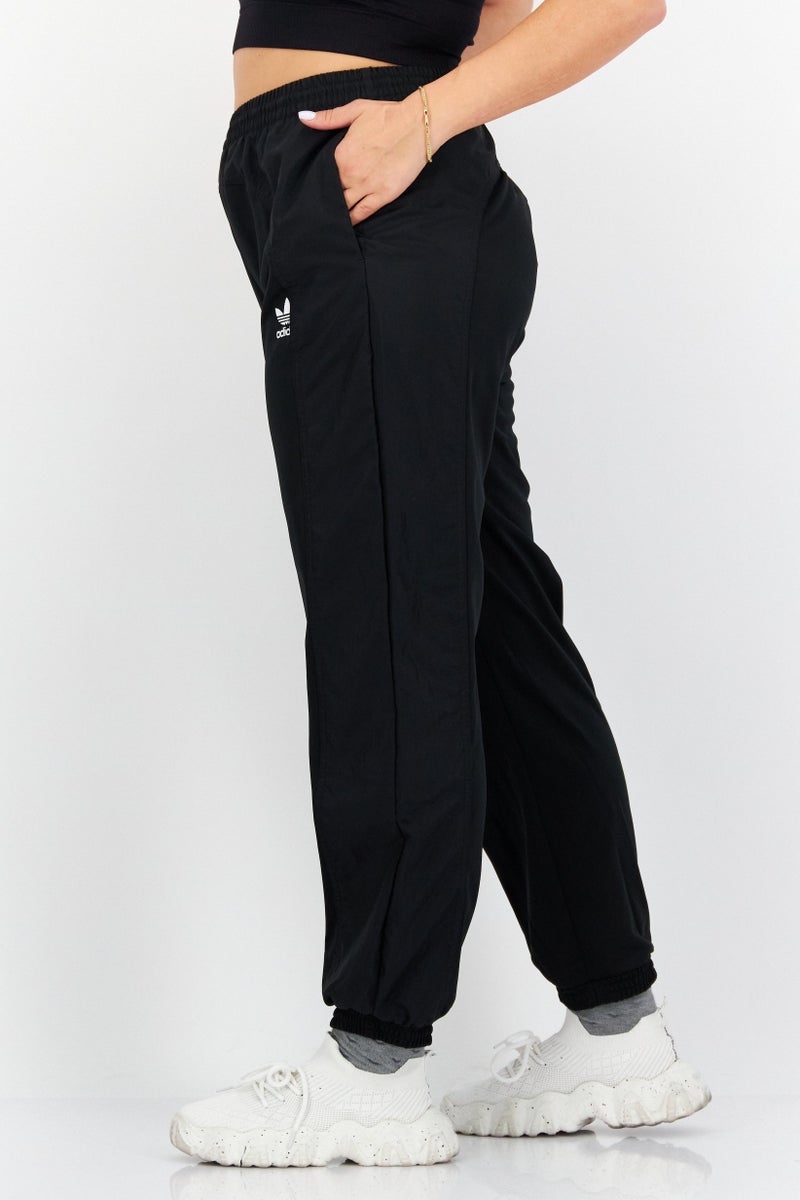 adidas Originals Women Loose Fit Embroidered Logo Training Pants, Black  - Image 4
