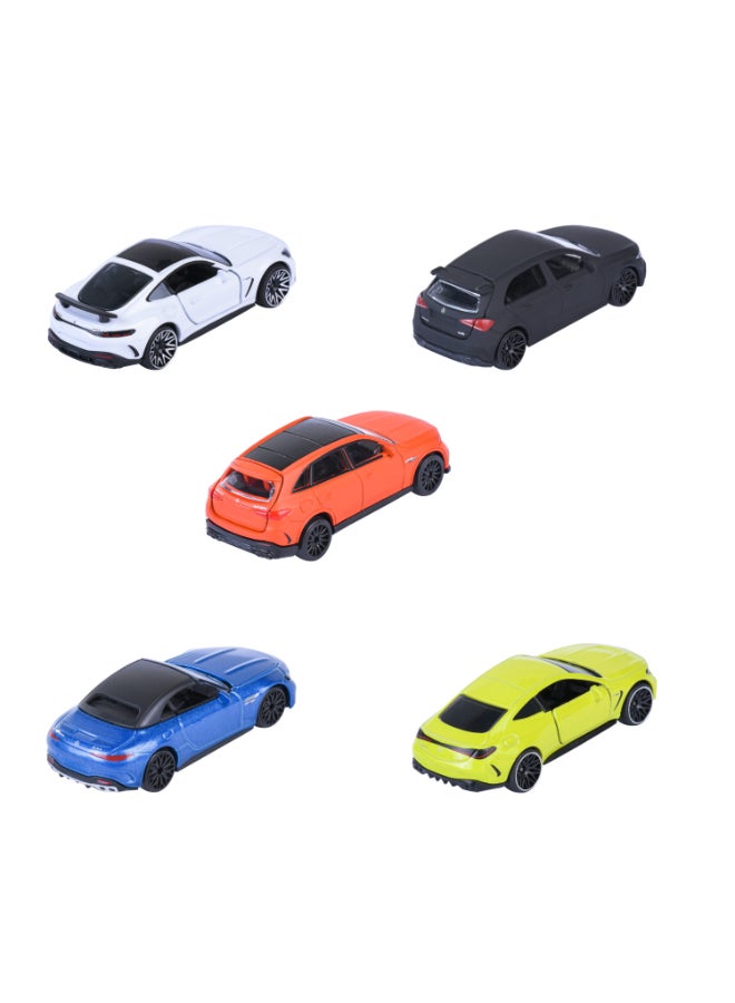 Majorette Mercedes-AMG Edition 5 Pieces Diecast Giftpack, 5 Officially Licensed 1:64 Scale Metal Toy Cars, 7.5 cm Vehicles with Freewheel, Suspension and Opening Parts, Ages 3+ - Image 5