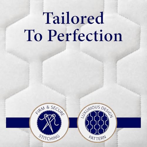 The Grand Hotel Collection Full Size Mattress Pad - Thin, Lightweight, and Breathable Mattress Pad - Ideal for Hot Sleepers & Plush Mattresses - Stretch Fits up to 15" - Easy to Wash (54 x 75) - Image 5