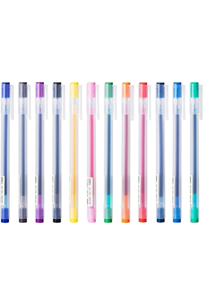 Deli قلم جل 12 لون طرف مدبب 0.5 مم (EG119-12C) - Image 1