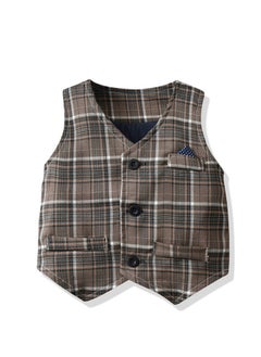 Generic 3-Piece Boys Suit Set for 3-4 Years Old, Vest, Shirt and Pants Set for Boys 100cm, Perfect for Eid and Parties  - Image 2