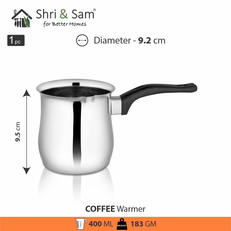 Shri & Sam Stainless Steel Coffee Warmer,400 ML - Image 2