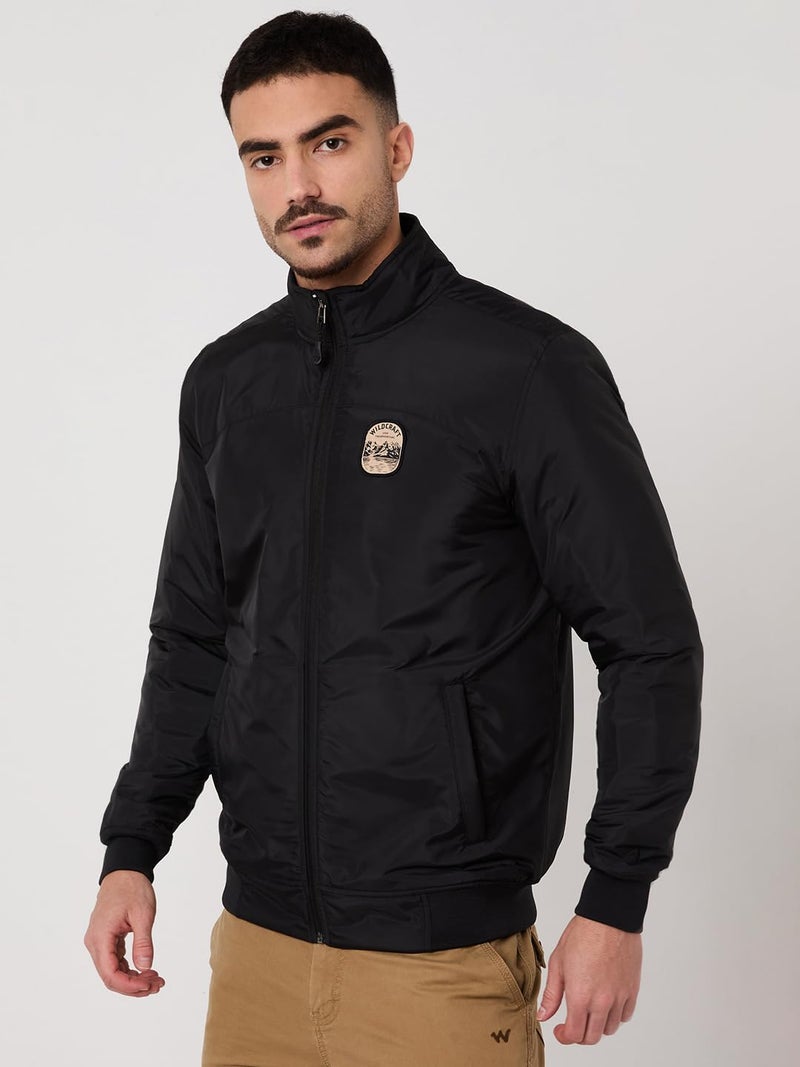 Wildcraft Men Sierra Solid Nylon Blend Collored Casual Quilted Jacket, Full Sleeve - Regular fit, Black, M - Image 2