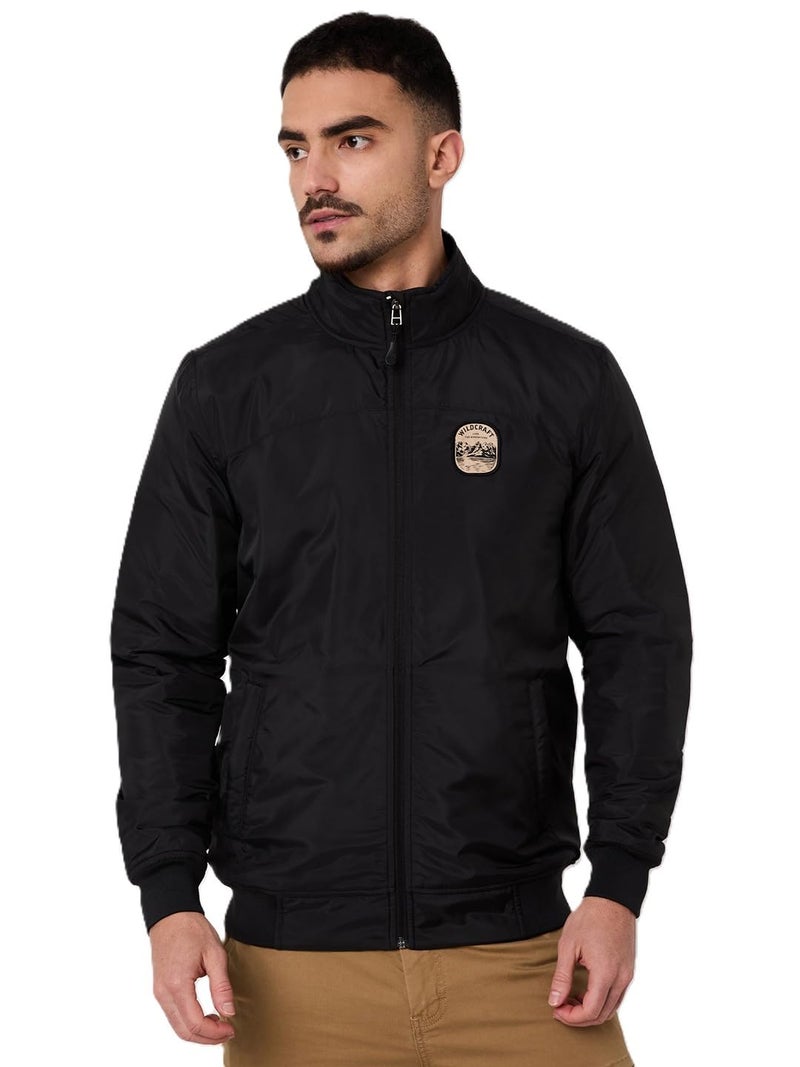 Wildcraft Men Sierra Solid Nylon Blend Collored Casual Quilted Jacket, Full Sleeve - Regular fit, Black, M - Image 1
