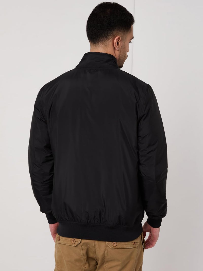 Wildcraft Men Sierra Solid Nylon Blend Collored Casual Quilted Jacket, Full Sleeve - Regular fit, Black, M - Image 3