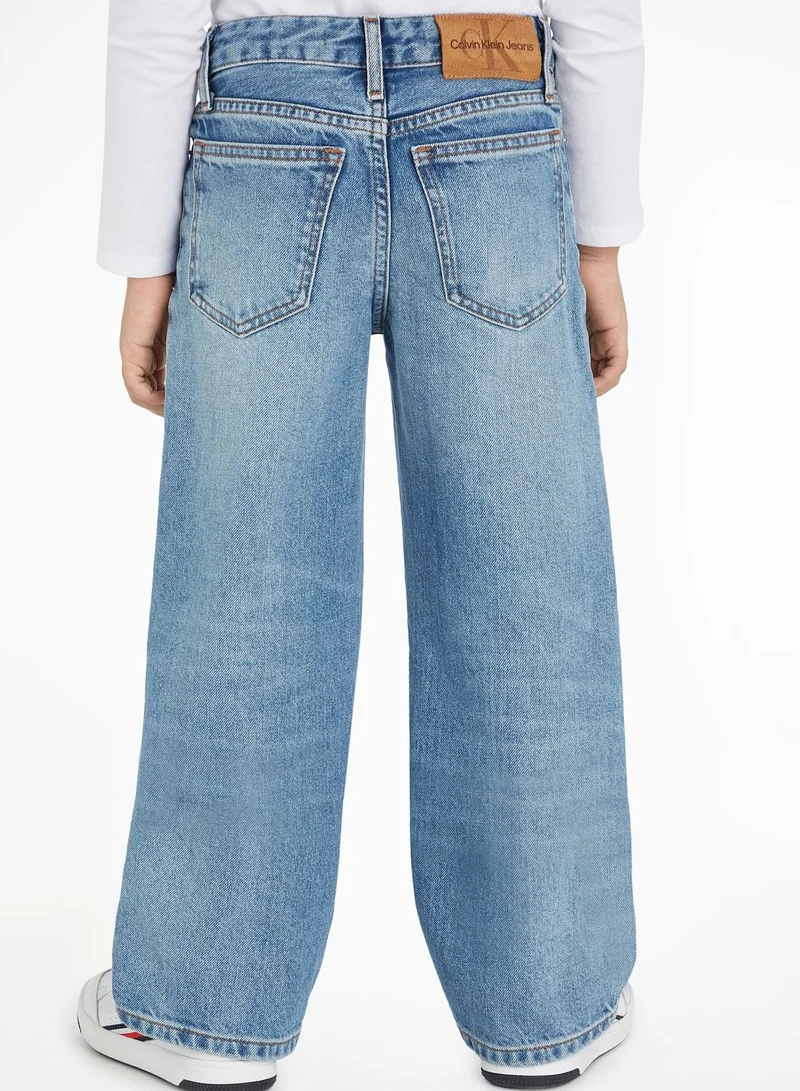Calvin Klein Jeans Kids Light Wash Slim Fit Jeans