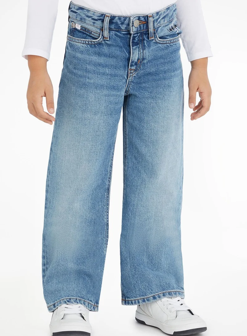 Calvin Klein Jeans Kids Light Wash Slim Fit Jeans