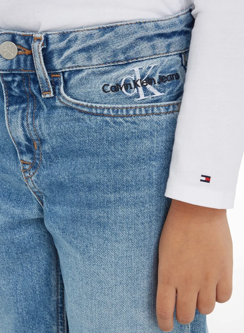 Calvin Klein Jeans Kids Light Wash Slim Fit Jeans
