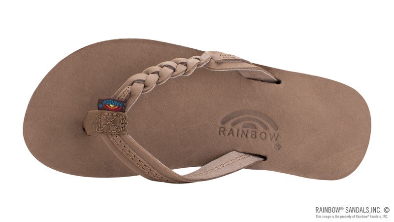 Rainbow Sandals Kid's Flirty Braidy Sandals, Color: Dark Brown, Size: 13|1 - Image 3
