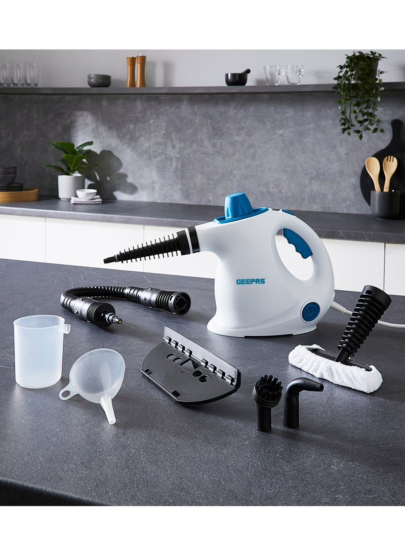 GEEPAS Geepas Handheld Steam Cleaner 1050 W| 380 ml Water Tank, 9 Accessories, Lightweight and Portable| 110C Temperature, for Kitchen Countertops, Bathroom Tiles, Upholstery| 2 Years Warranty GSC63064UK  - Image 5