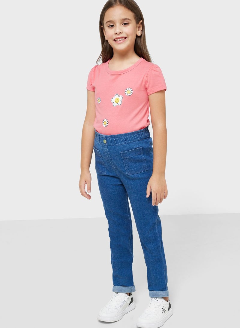 بنياتا جينز الأمهات للبنات - Image 5