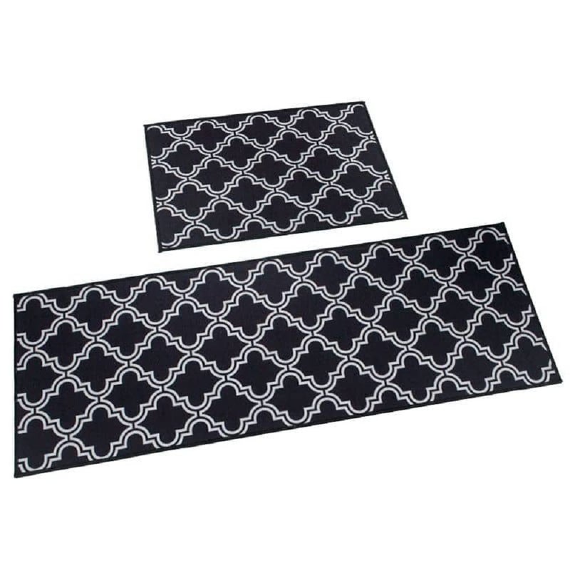 Home-Cloud Kitchen mat 6mm Fruit Printed Thick Anti Slip, Washable, Big Size, Printed, Designer Folding Kitchen Mat for Floor Home Bedroom Size (40 x 120 cm 40 x 60 cm)(Black_Carpet) - Image 3