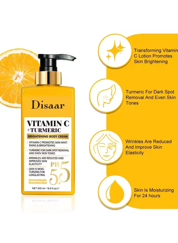 ديسار كريم تفتيح الجسم بفيتامين سي والكركم 500 مل - Image 3