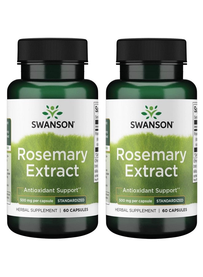 Swanson Rosemary Extract - Standardized 500 mg 60 Caps (2 Pack)