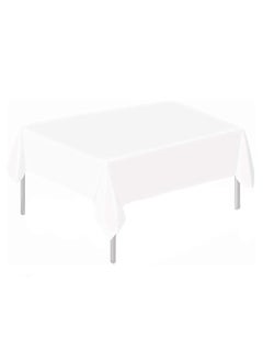 MARKQ Disposable Table Cover For Bridal Shower Wedding And Birthday Party Decorations White  - Image 1