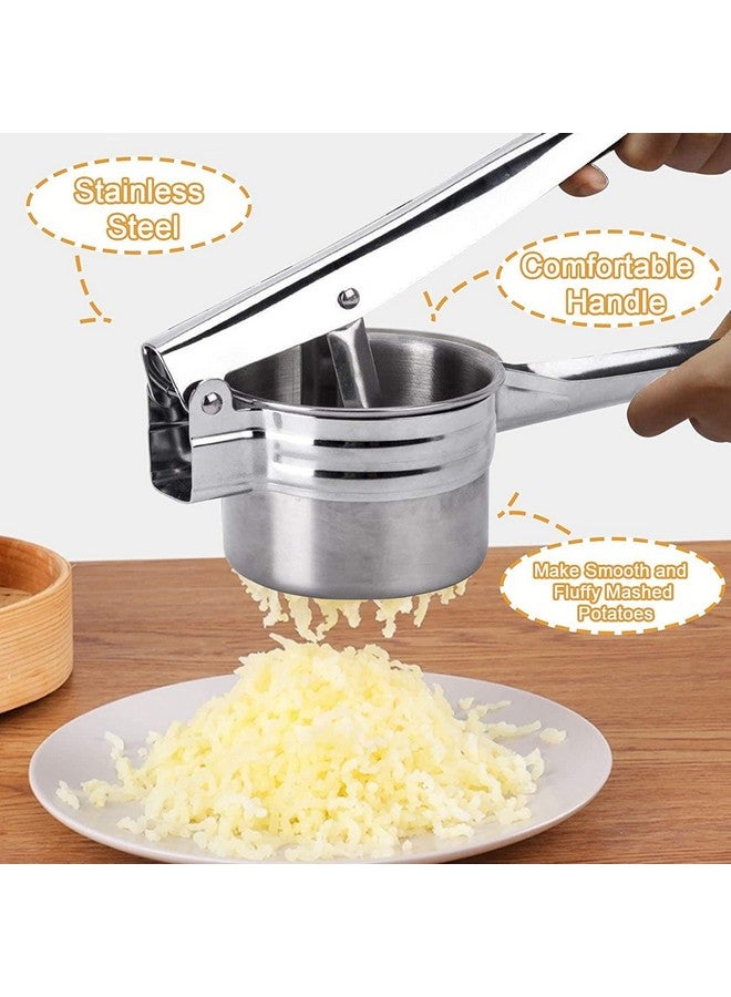 we3 Potato Ricer Fruit and Vegetable Masher with 3 Interchangeable Discs Stainless Steel 29cm. - Image 2