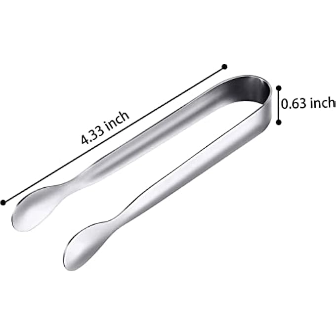 Tuklye Amzuia 10 Piece Stainless Steel Sugar Tongs43Inch Ice Tongs Kitchen Tongs Appetizers Tongs For Coffee Bar Tea Party Desserts Party Sugar And Ice Bucket - Image 3