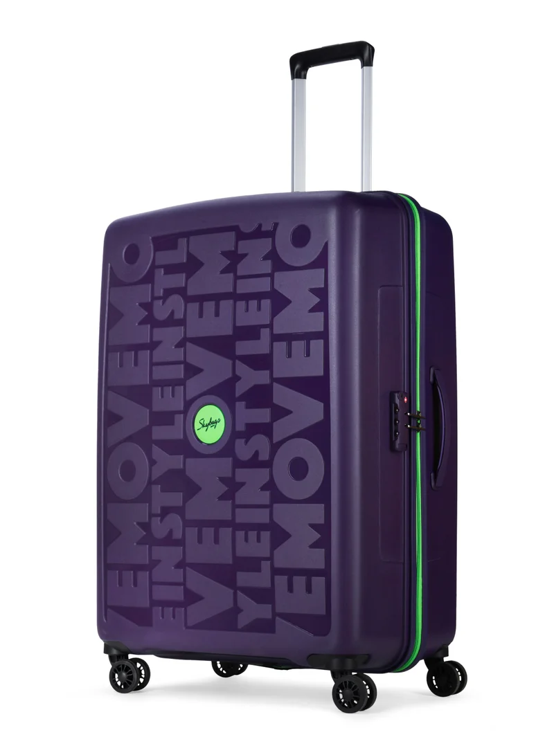 Skybags Play Set of 2 Polypropylene(PP), 4 Spinner Double Wheel Trolley Bags for Travel, Hard Case Lightweight Bag with TSA Lock, Tough Suitcase for Travel (Large-28, Cabin-20 Inch), Purple
