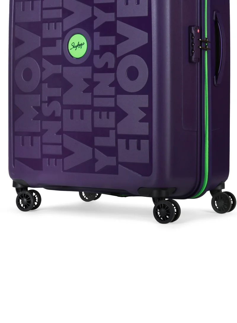 Skybags Play Set of 2 Polypropylene(PP), 4 Spinner Double Wheel Trolley Bags for Travel, Hard Case Lightweight Bag with TSA Lock, Tough Suitcase for Travel (Large-28, Cabin-20 Inch), Purple