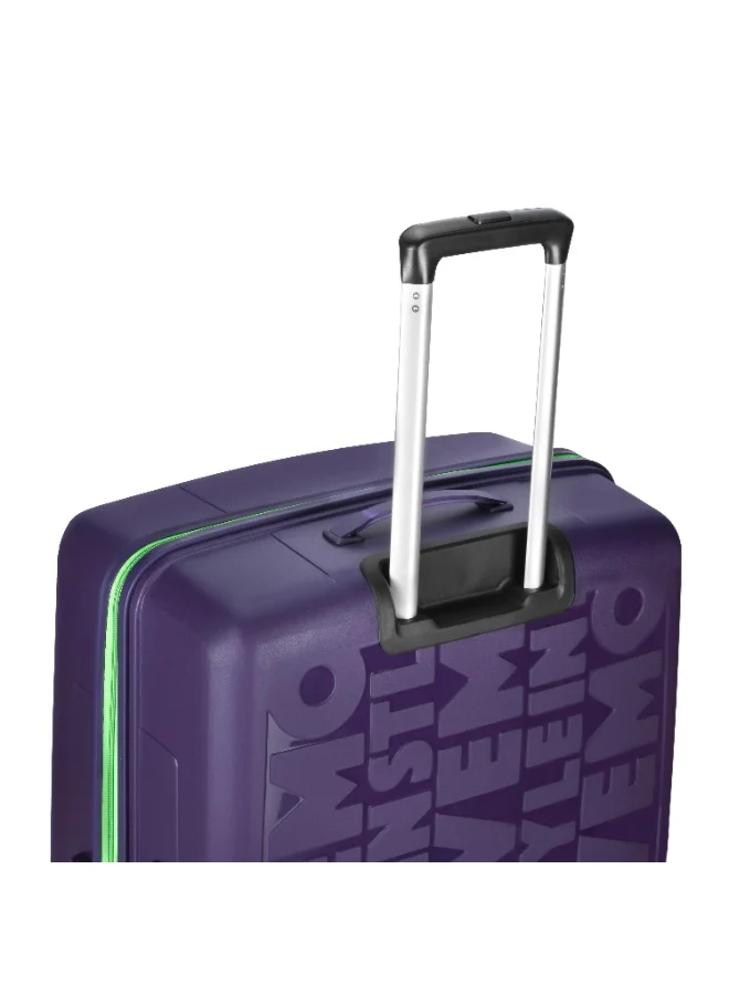 Skybags Play Set of 2 Polypropylene(PP), 4 Spinner Double Wheel Trolley Bags for Travel, Hard Case Lightweight Bag with TSA Lock, Tough Suitcase for Travel (Large-28, Cabin-20 Inch), Purple